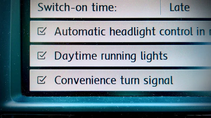VW Golf MK7 (5G) DRL option on infotainment screen activation