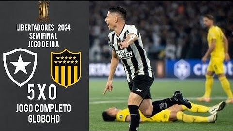 Botafogo 5 x 0 Penarol Semifinal Da Libertadores 2024 Jogo De Ida Completo (GLOBO HD)