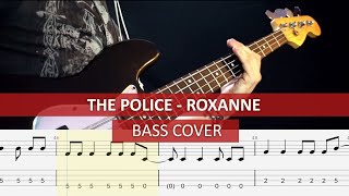 Video thumbnail of "The Police - Roxanne / bass cover / playalong with TAB"