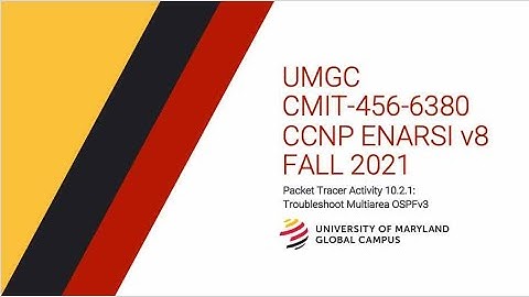 UMGC-Fall 2021 CMIT-456 CCNP ENARSI v8 Packet Tracer Tutorial 10.2.1: Troubleshoot Multiarea OSPFv3