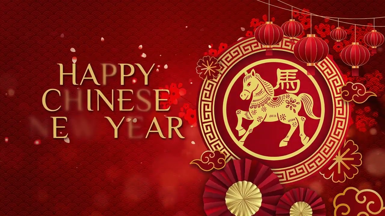 Chinese New Year 2026 Digital Banner 🧧 | Happy New Year | 1 Hour Loop with Music