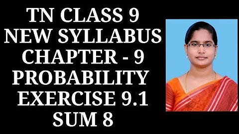 9th Maths Ch-9 Probability | Ex-9.1 (8th sum) | Samacheer One plus One channel