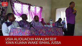 Usia aliouwacha Maalim Seif kwa kijana wake Jussa