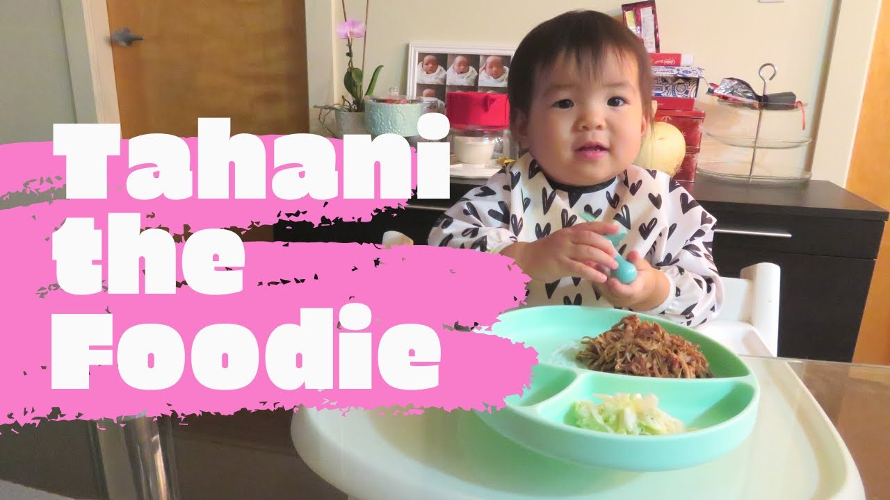 Toddler Dinner Ideas: 1 Year Old Foodie Eating Pulled Pork and Coleslaw