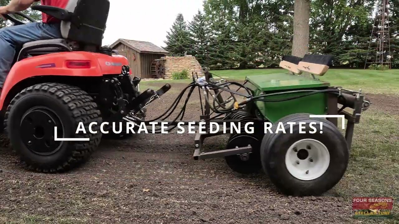 Filling in holes and overseeding.