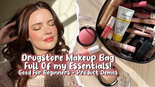 The Perfect Drugstore Makeup Bag! (with all of my drugstore makeup essentials) | Julia Adams