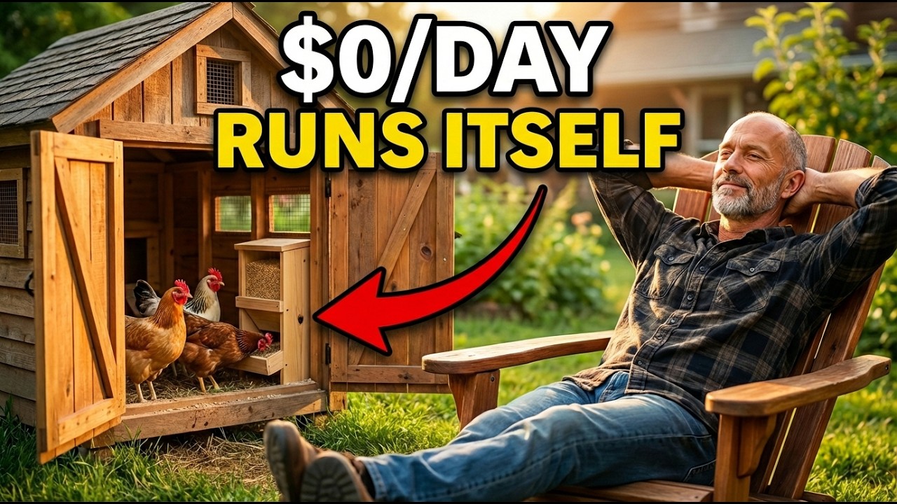 ZERO Work Chicken Coop: The Self-Feeding System That Runs Itself ALL YEAR