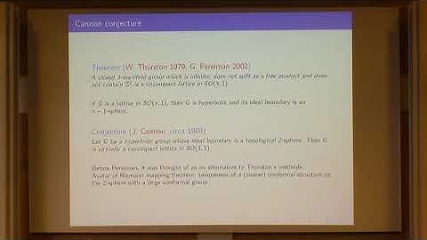 Prof. Pierre Pansu | 3. Lp-cohomology