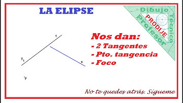 Elipse. LAMINA 0 0 4   PARÁMETROS DADO UN FOCO, DOS TANGENTES  Y UN PTO.  DE TANGENCIA