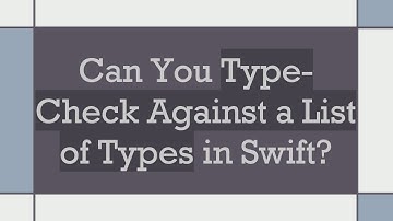 Can You Type-Check Against a List of Types in Swift?