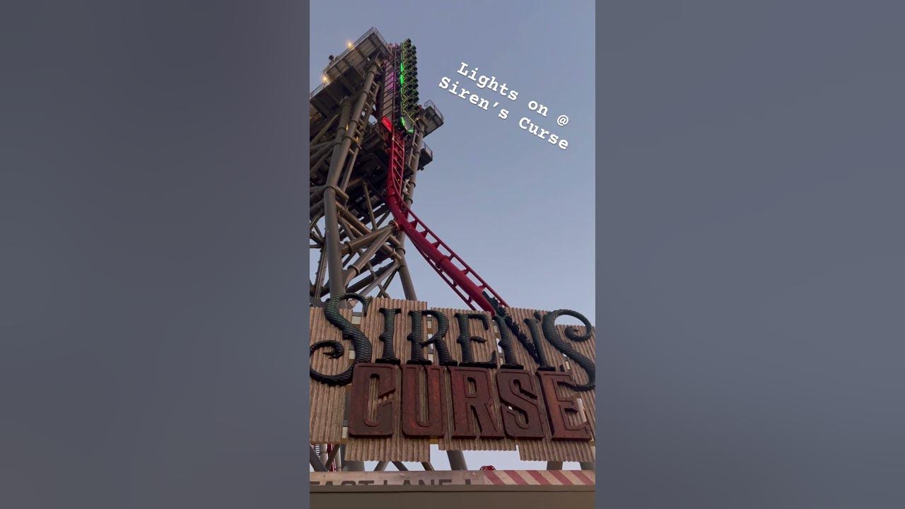 Siren’s Curse puts on a show at night #rollercoaster #cedarpoint