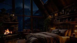 Serenity Rainstorm and Fireplace Sounds for Relaxation | Deep Rain Sounds for Sleeping - Beat Stress