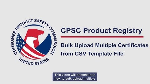 Product Management - Bulk Upload Multiple Certificates from CSV Template File