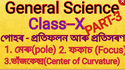 Light-Reflection And Refraction (পোহৰ --প্ৰতিফলন আৰু প্ৰতিসৰণ) Class--10 General Science PART-3