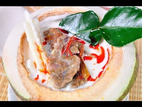 ต้มข่าเนื้อน่องมะพร้าวอ่อน Spicy Coconut Soup with Beef l FoodTravel