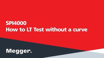 Megger SPI4000 - How To Perform a Long Time Test For a Breaker Without a Curve