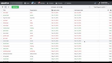 Pipedrive   Using the list view to move deals from one stage to another in bulk