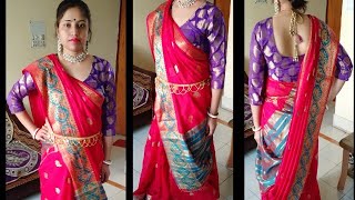 Marwadi style sari draping ‍?‍?||#marwadisari