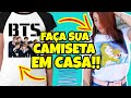 COMO ESTAMPAR CAMISETA EM CASA COM PLÁSTICO E PAPEL| NOVO ROSA.