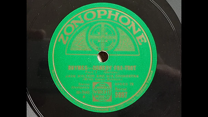 Jack Hylton And His Orchestra 'Rhymes ' 1931 78 rpm