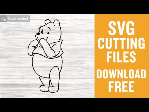 Winnie The Pooh Svg Free Cutting Files for Scan n Cut Instant Download