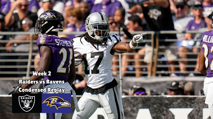 Raiders vs Ravens Condensed Replay | Week 2
