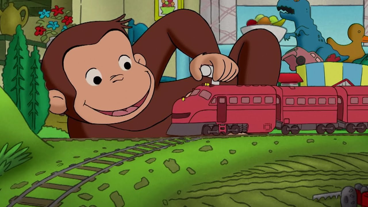 O trem do George 🐵 George, o Curioso 🐵 Desenhos Animados