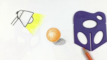 How to draw and render a sphere. Circle in isometric view. Engineering Drawing for Beginners