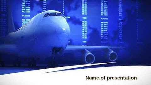 Jumbo Airliner PowerPoint Template by PoweredTemplate.com