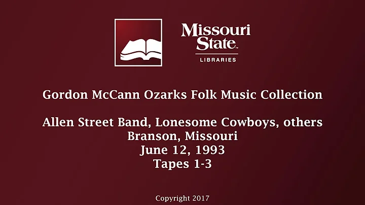 McCann: Allen Street Band, Lonesome Cowboys, other...