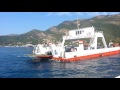 FERRY MONTE NEGRO KAMENARI LEPETANI IN BOKA BAY 2015 TRAJEKT CRNA GORA BUDVA TO CROATIA DUBROVNIK