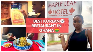 First Time Trying Korean Noodles & Soju! At Maple Leaf Korean Restaurant Accra