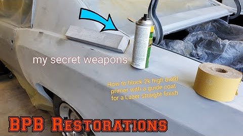 how to block sanding 2k high build primer with guide coat for that Lazer straight body before paint