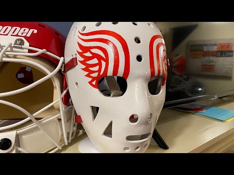 JIM RUTHERFORD MASK // Oil Painting detroit Red Wings 