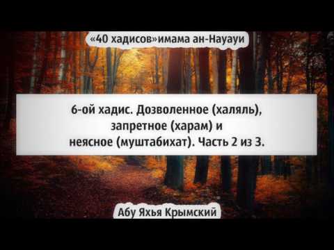 40 хадисов: 6-ой хадис. Дозволенное (халяль), запретное (харам) и неясное. Часть 2 из 3 || Абу Яхья