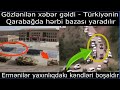 Turkiyenin Qarabagda herbi bazasi yaradilir - Ermeniler yaxinliqdaki kendleri qoyub qacirlar