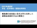2022.06.09｜IMI共同利用｜離散膜O曲面論と図式力学を活用した建築曲面設計手法の開発｜共2022a034