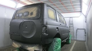 видео: Покраска Раптором УАЗ Патриот картинка: Покраска Раптором УАЗ Патриот