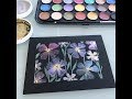 Easy Dramatic Watercolor Flowers on Black Cards