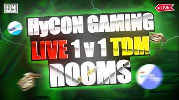 1V1 TDM BGMI LIVE || BGMI 1V1 TDM LIVE CUSTOM  ROOMS  LIVE STREAM Hycon Gaming