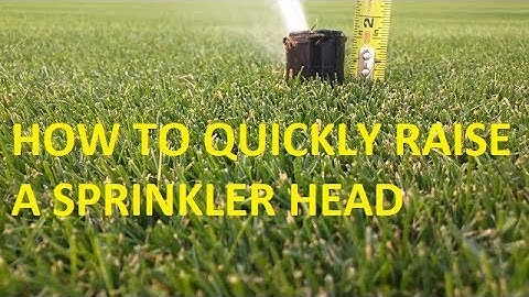 How to raise a sprinkler head in under 5 minutes