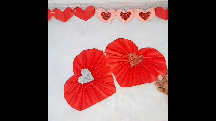 Valentine's day craft ideas/DIY room decor for valentines/Diy heart decoration paper/DIY paper heart