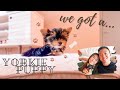picking up YORKIE PUPPY | first day home | new puppy parent what to expect |  The R&D Couple