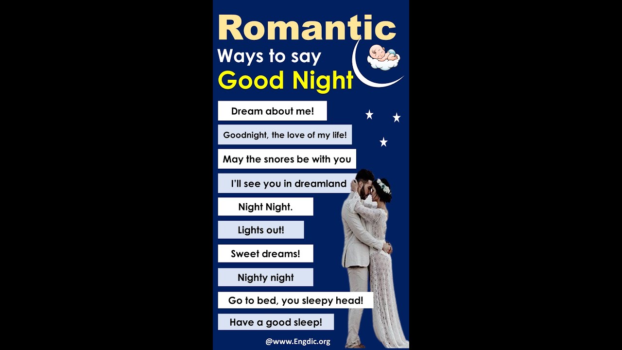 Romantic Ways To Say Good Night Learn Daily Use English Vocabulary