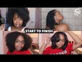 SILK PRESS ON NATURAL TYPE 4 HAIR AFTER ONE YEAR POST BIG CHOP | START TO FINISH