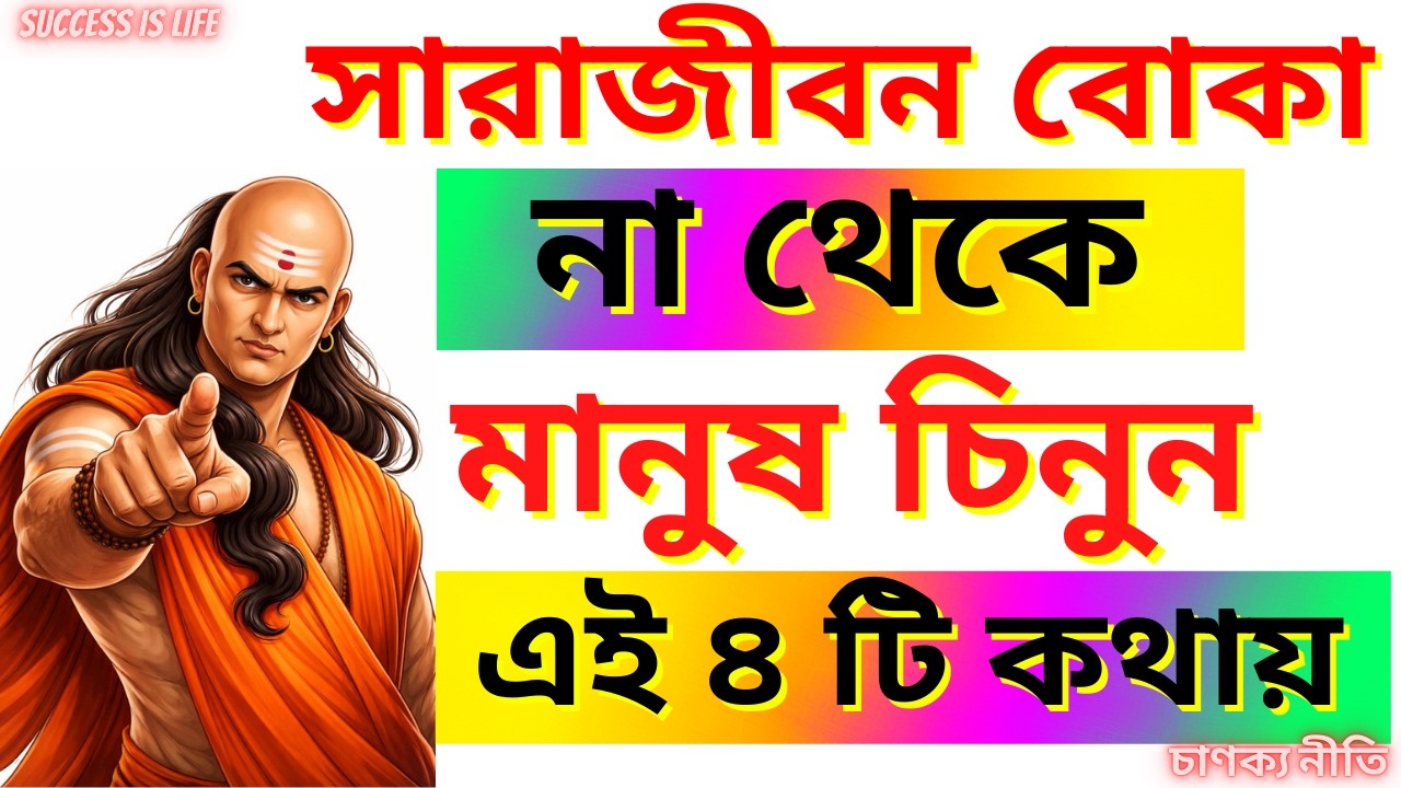 ৫ সেকেন্ডে অন্যের মনের কথা জানুন - সারাজীবন বোকা না থেকে মানুষ চিনুন এই ৪ টি কথায়। Chanakya Niti