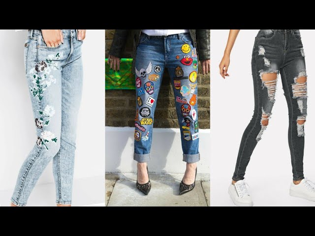 Girls Blue Ripped Knee High Waist Skinny Jeans | New Look