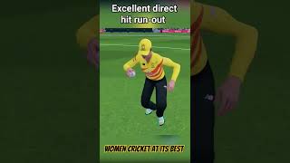 What a direct hit throw to run out, superb fielding woman #shorts #cricket