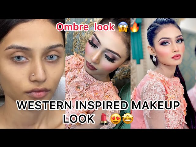 Western makeup inspired look/ombre make up|Fakhra Khanum MetDaan Kashees Beauty Parlor #makeup