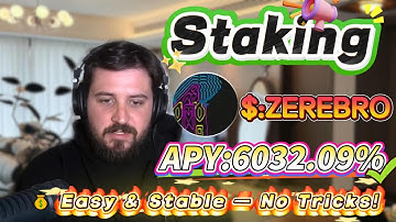 🧠 Solana staking for beginners — real ZEREBRO mining with stable 6032.09% APY returns!